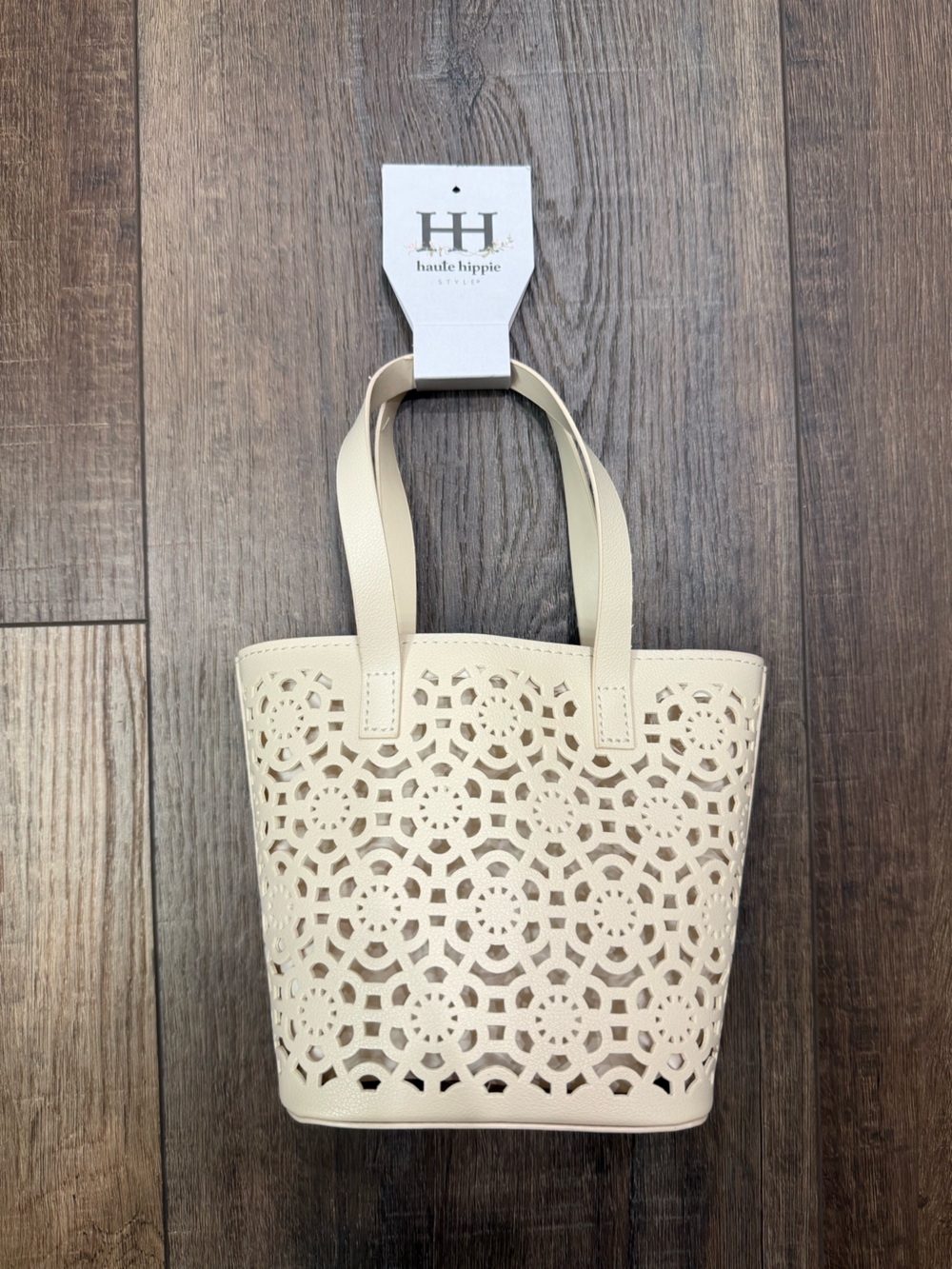 NWT Haute Hippie kids purse cream off white